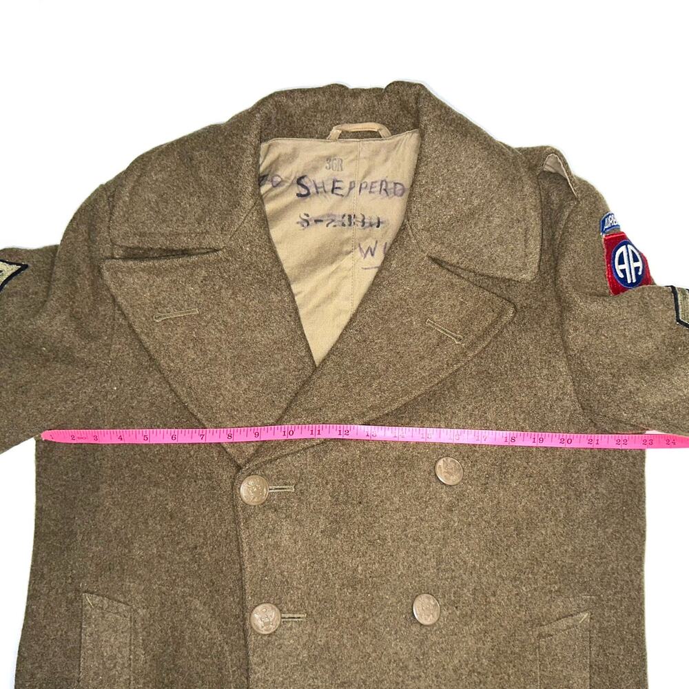 SOLD 💕Vintage Military Army 1940s Olive Drab 82nd Airborne Division Sergeant - Picture 13 of 16